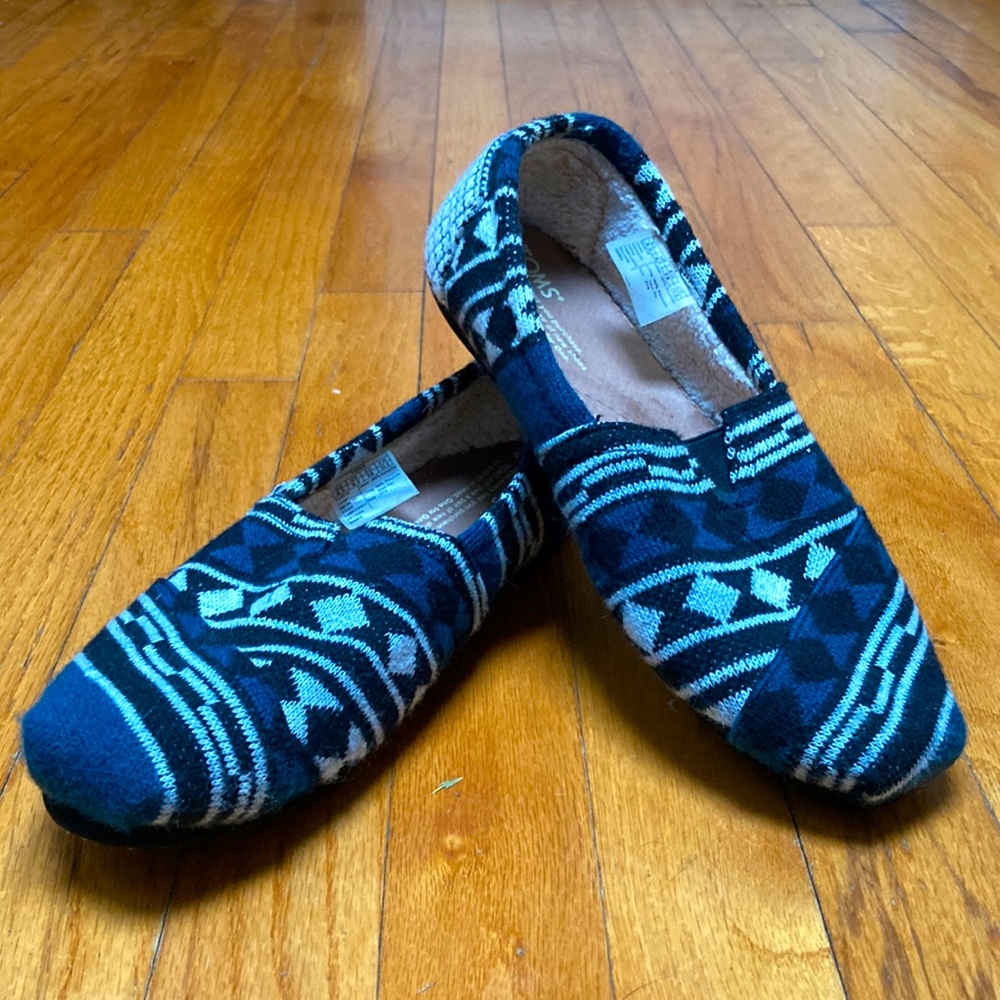 Tom’s Aztec Fur Lined Classic Slip Ons